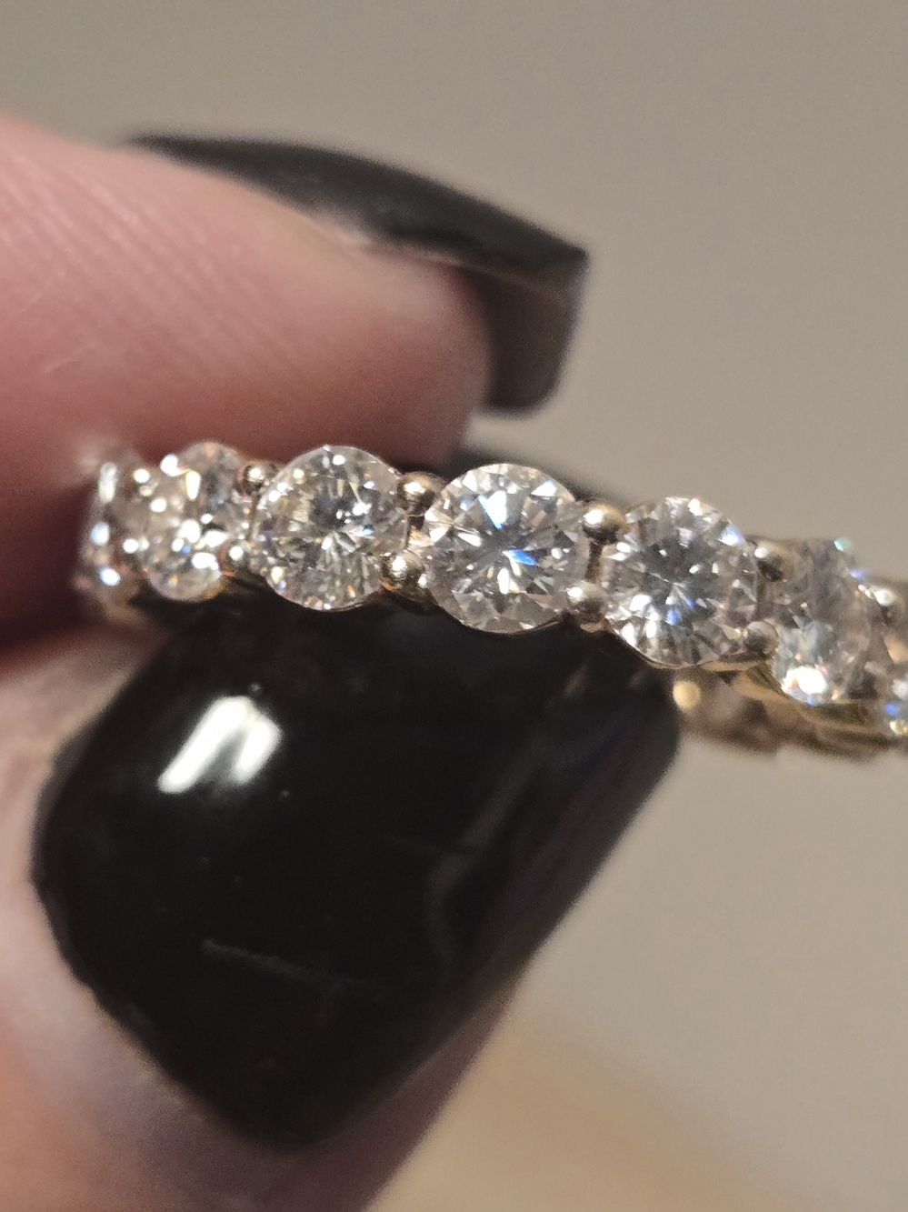 14kt Gold Moissanite Wedding Band